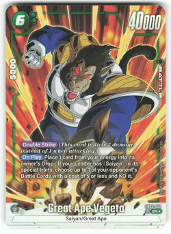 Great Ape Vegeta (Alternate Art) FB04-052 SR Dragon Ball Super Card - Image 2