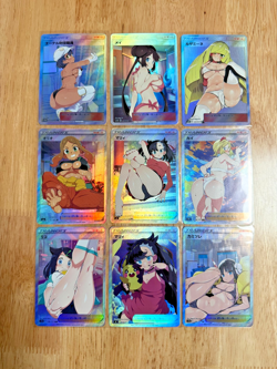 Sexy Marnie Irida Elesa Trainer Card Anime Waifu Goddess Story Doujin 9 Pcs/Set - Image 1