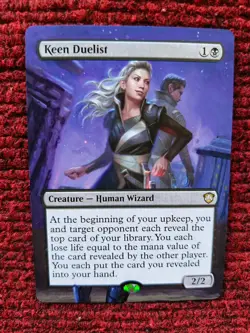 Keen Duelist MTG Secrets of Strixhaven Commander Hand Painted Full Altered Art v - Image 1