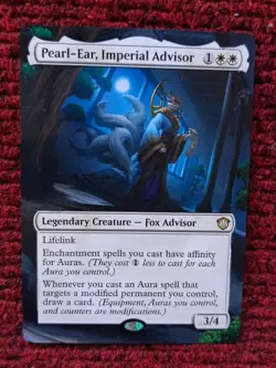 Pearl-Ear, Imperial Advisor MTG Secrets of Strixhaven Hand Painted Altered Art v - Image 1