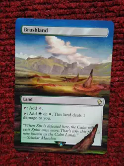 Brushland MTG Final Fantasy Commander Hand Painted Borderless Full Altered Art v - Image 1