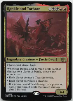 Rankle and Torbran FOIL 252 Rare March of the Machine NM MTG - Image 1