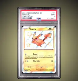 Pokemon PSA 9 Pikachu Shiny 131/091 Paldean Fates - Image 1