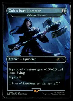 NM Rainbow Foil Gaia's Dark Hammer (Colossus Hammer) SLD #1866 Final Fantasy - Image 1