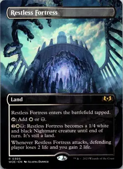 Restless Fortress (Borderless) 305 Wilds of Eldraine Magic: The Gathering NM - Image 1
