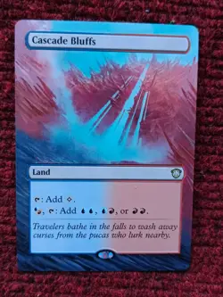 Cascade Bluffs MTG Secrets of Strixhaven Commander Hand Painted Full Altered Art - Image 1