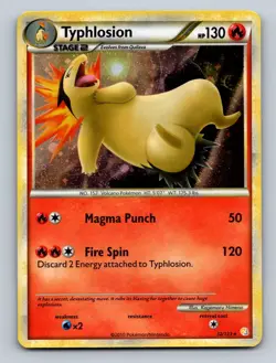 Pokemon TCG Typhlosion Reverse Holo Rare HeartGold SoulSilver 32/123 - Image 1
