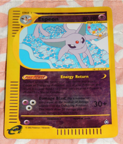 Pokemon Espeon 11/147 Aquapolis Reverse Holo Rare Stage 1 80 HP Card 2002 - Image 2