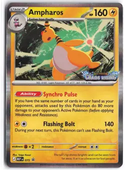 Ampharos 075 Holo Promo ME: Mega Evolution Promo Pokemon NM - Image 1