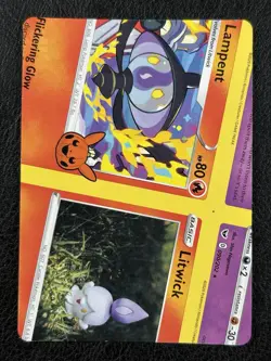 NFC Miscut - Lampent 025/196 Trick Or Trade 2023 - Error - Pokemon TCG - Image 2