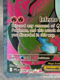 2025 Pokemon Phantasmal Flames Mega Charizard X ex Ultra Rare 109/094 Wow - Image 3