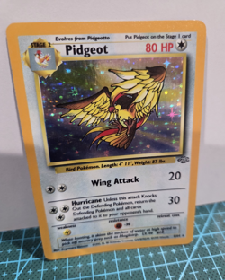 Pokemon TCG WOTC Pidgeot Jungle 8/64 Holo Unlimited Holo Rare 80HP ENG 1999 - Image 1
