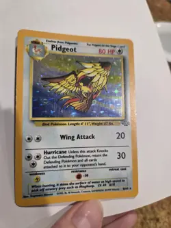 Pokemon TCG WOTC Pidgeot Jungle 8/64 Holo Unlimited Holo Rare 80HP ENG 1999 - Image 2