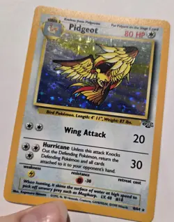 Pokemon TCG WOTC Pidgeot Jungle 8/64 Holo Unlimited Holo Rare 80HP ENG 1999 - Image 3