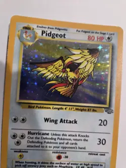 Pokemon TCG WOTC Pidgeot Jungle 8/64 Holo Unlimited Holo Rare 80HP ENG 1999 - Image 4