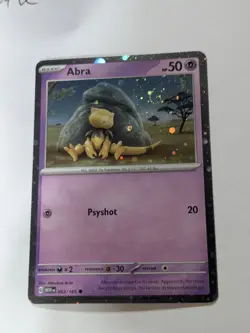 Pokemon 151 Abra 063/165 Cosmos Holo Promo SV HD GALAXY SWIRL - Image 1