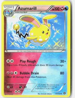 Azumarill 77/114 Uncommon Steam Siege Pokemon Near Mint - Image 1