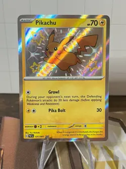 Pikachu 131/091 Sv: Paldean Fates Holo/Shiny Pokemon - Image 1