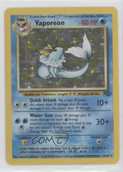 Vaporeon Holo Pokemon Jungle #12 1999 - Image 1