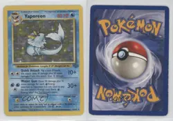 Vaporeon Holo Pokemon Jungle #12 1999 - Image 3