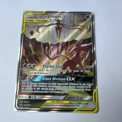 Espeon & Deoxys GX SM240 TAG TEAM Promo Holo 260 HP English Pokemon TCG - Image 1