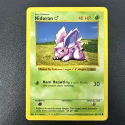 Shadowless Nidoran Base Set 55/102 - Pokemon CCG WoTC English - Image 1