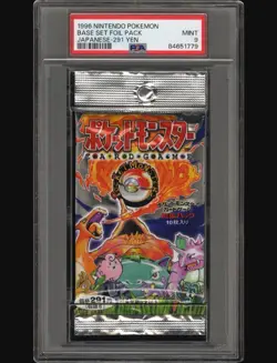 PSA 9 - 1996 Pokemon Japanese Base Set Booster Pack 291 Yen - Image 1