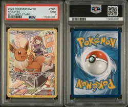 2022 Pokemon SWSH Brilliant Stars Eevee Trainer Gallery #TG11/TG30 PSA 9 Mint - Image 3
