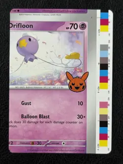 NFC Miscut - Drifloon 089/198 Trick Or Trade 2023 - Error - Pokemon TCG - Image 2