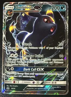 Umbreon GX SM36 SM Black Star Promo Holo GX Pokemon TCG English 2017 MP - Image 1