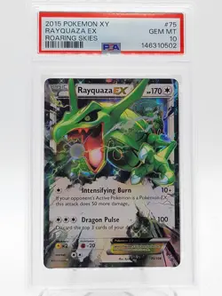 RAYQUAZA EX 2015 POKEMON XY ROARING SKIES #75/108 PSA 10 Q0895 - Image 1