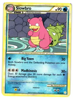 Pokemon TCG Slowbro Uncommon HeartGold SoulSilver 52/123 VLP - Image 1