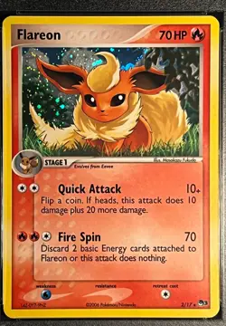 2006 Pokemon POP Series 3 Flareon Holo Rare Organized Play Promo #2 -PSA NM-MT 8 - Image 4