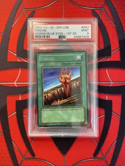 2002 YUGIOH LOB-057 Fissure 1st Edition PSA 9 - Image 1