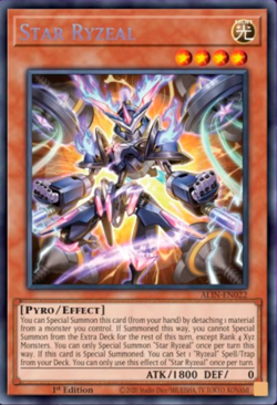 Lightly Played, English Yu Gi Oh Star Ryzeal - ALIN-EN022 - Secret Rare - 1st Ed - Image 1