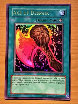 yugioh Axe Of Despair MRL-002 Unlimited Edition Ultra rare Lightly Played - Image 1