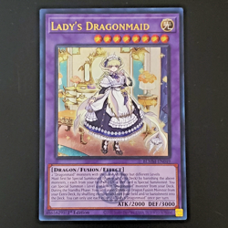 Lady's Dragonmaid BLMM-EN049 Emblazoned Ultra Rare 1st Edition Yugioh Card NM - Image 1