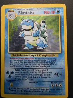 1999 Pokemon TCG Blastoise Holo Card 002/102 Base Set Rare - Image 1