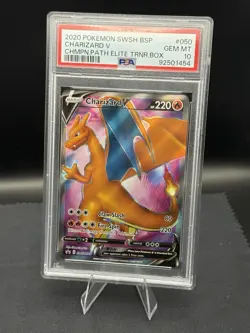 Pokemon TCG Charizard v SWSH050 Promo Card Holo - PSA 10 - Image 1