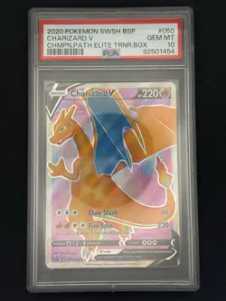 Pokemon TCG Charizard v SWSH050 Promo Card Holo - PSA 10 - Image 2