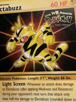 Pokemon TCG Electabuzz Black Star Promo 2 Kids WB First Movie 1999 LP Excellent - Image 3