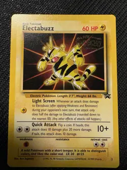 Pokemon TCG Electabuzz Black Star Promo 2 Kids WB First Movie 1999 LP Excellent - Image 5