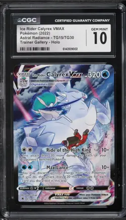 2022 Pokemon Astral Radiance Ice Rider Calyrex VMAX #TG15 CGC 10 - Image 1
