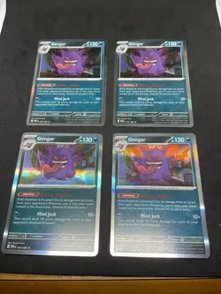 Lot of 4 Pokemon Gengar #50 Reverse Holo Perfect Order Playset - Image 1