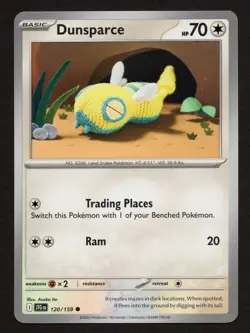 Dunsparce (120/159) Common NM JTG SV09: Journey Together Pokemon TCG (2) - Image 2