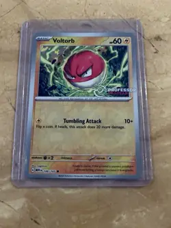 Pokemon TCG Voltorb 100/165 Professor Program Promo 151 Reverse Holo - Image 1