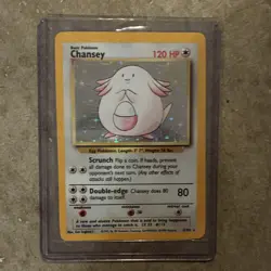 Wizards of the Coast Pokemon Chansey 3/102 Holo Rare 120 HP Eng 1999 - Image 1