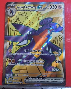 Pokemon TCG-Cynthia's Garchomp ex-215/182-SV10 Destined Rivals-UR FA Holo EN - Image 1