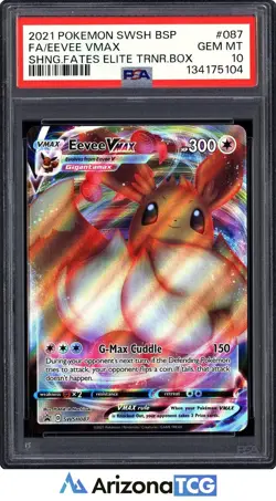 Pokemon 2021 Eevee VMAX SWSH087 Shining Fates Elite Trainer Box GEM MINT PSA 10 - Image 1