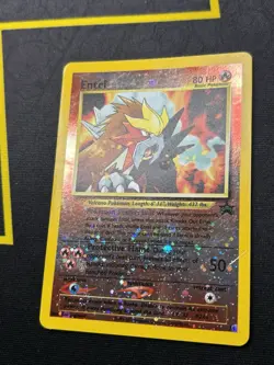 Entei 34 - Black Star Promo Reverse Holo Pokemon Card WOTC - HP - Image 3